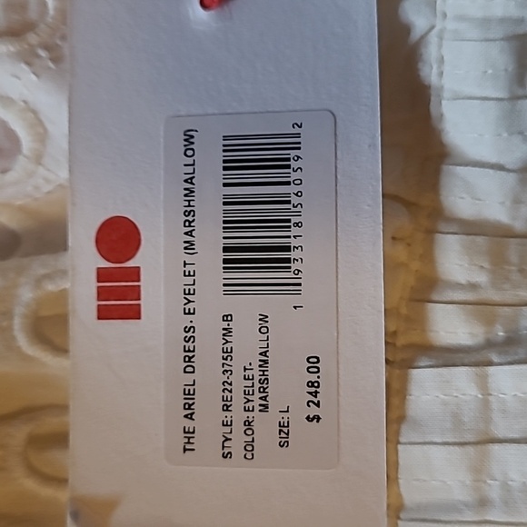 NWT* Solid & Striped* Ariel Eyelet Dress* Marshmallow* Off White* Sz L - Picture 5 of 7